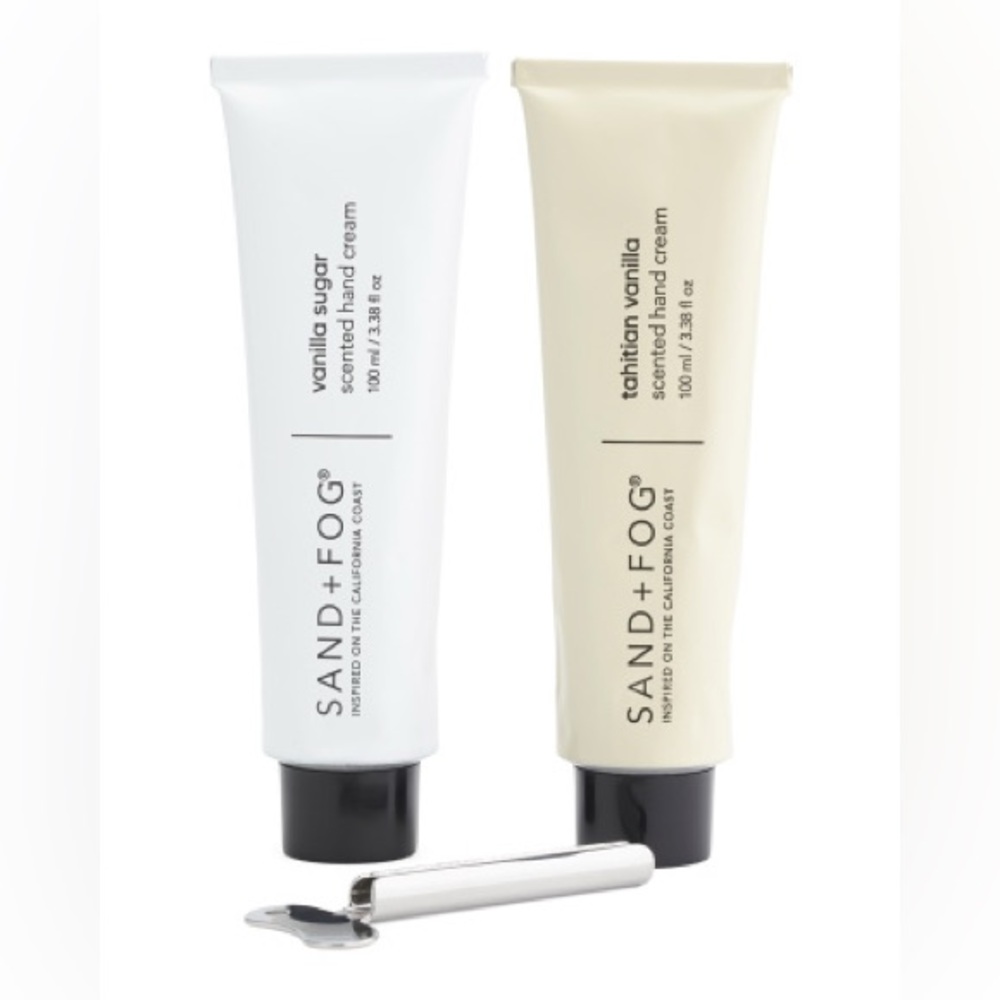 Sand&Fog 2 tubes of hand cream and roller key Tahitian vanilla and vanilla sugar